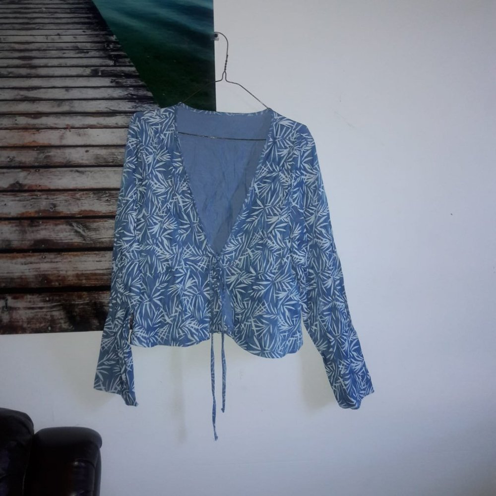 Shein Curve Blue Blouse